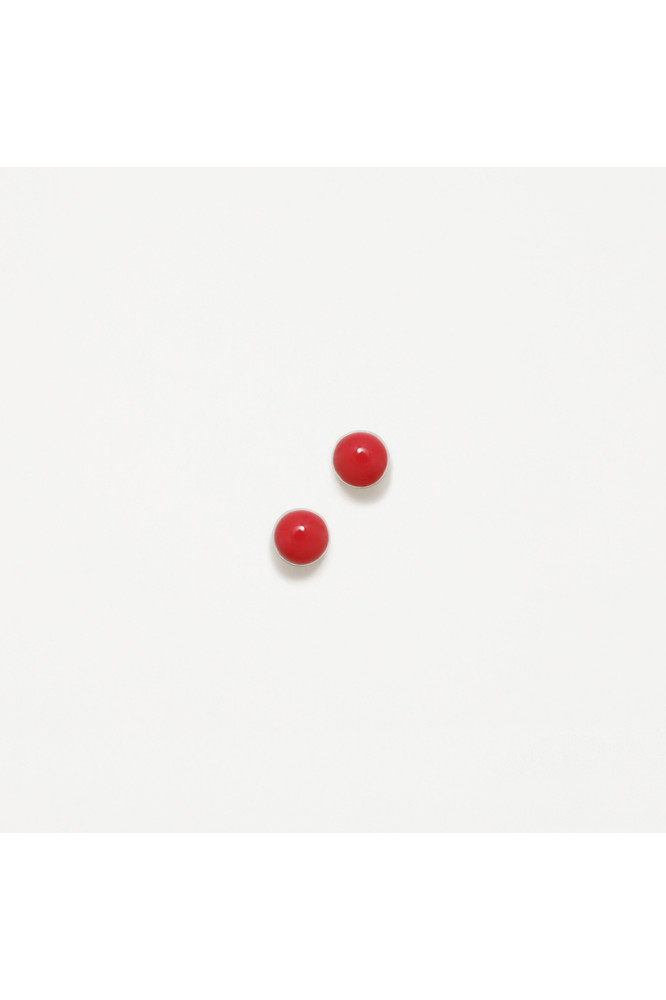 CORAL SMALL BALL EARRINGS