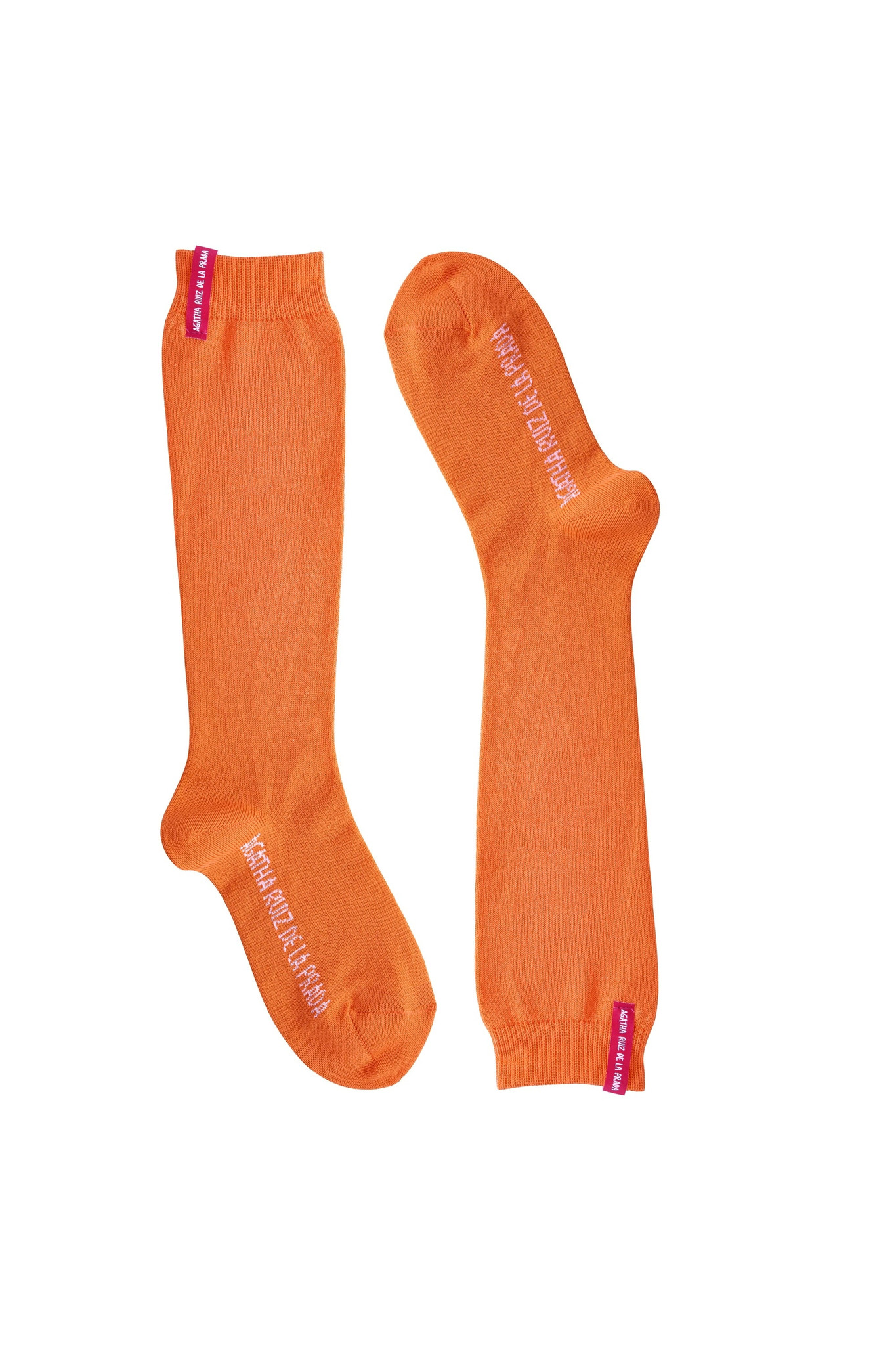 Calcetines Mujer  Calcetines Algodón Rombos Granate Naranja