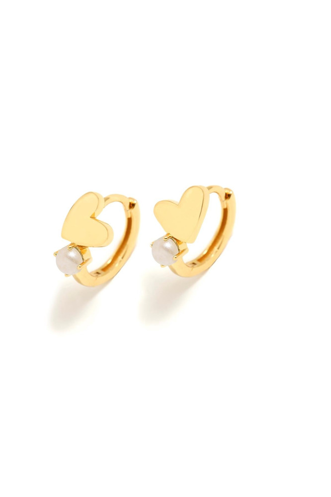GOLD HEART PEARL RING