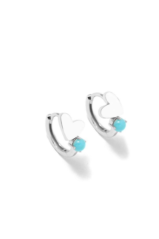 TURQUOISE HEART SILVER RING