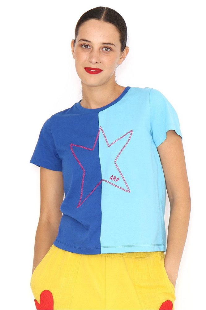 TWO-COLOR STAR T-SHIRT